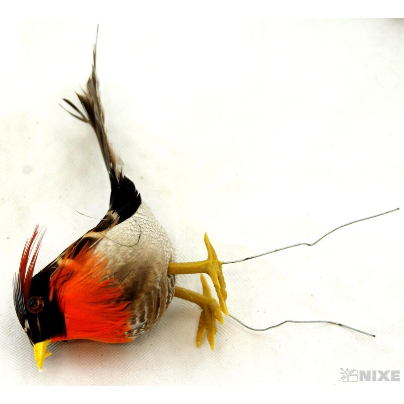 PTÁČEK NA DRÁTKU 09cm 12ks*MIX BAREV