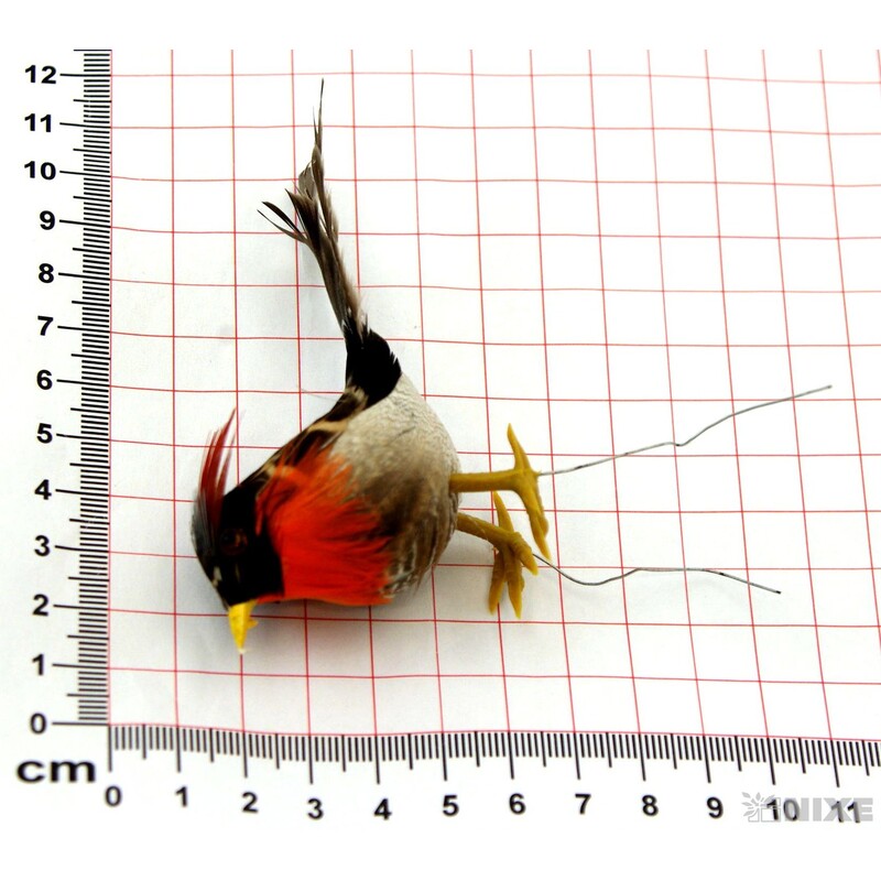 PTÁČEK NA DRÁTKU 09cm 12ks*MIX BAREV