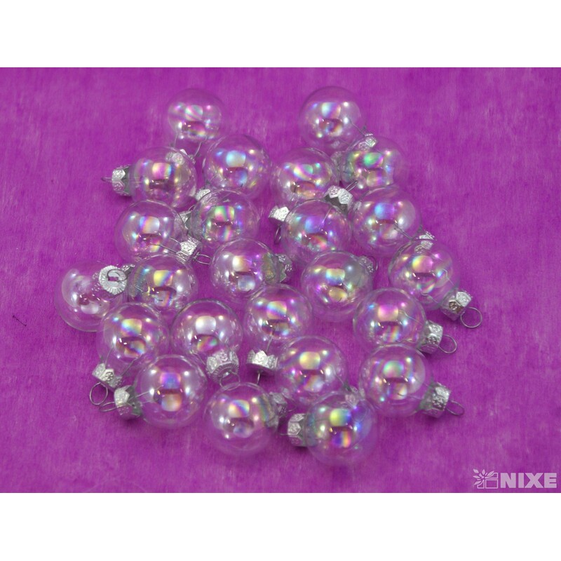 KOULE ZÁVĚS 2,5cm 24ks*PRŮHLEDNÁ