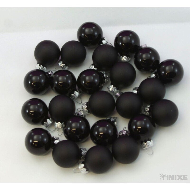 KOULE ZÁVĚS 2,5cm 24ks*ČERNÁ