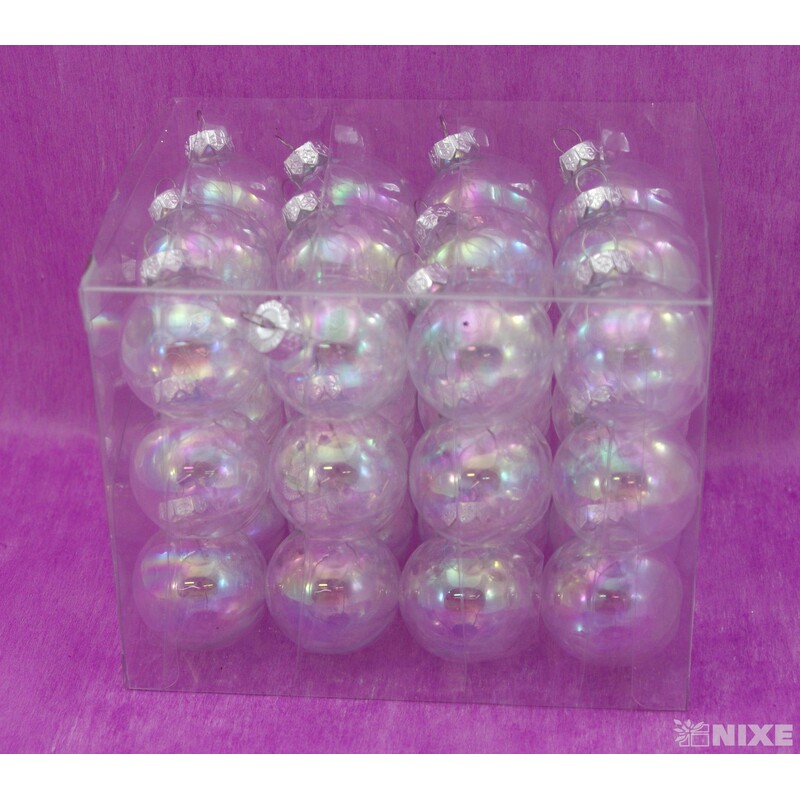 KOULE ZÁVĚS 4cm 36ks*PRŮHLEDNÁ