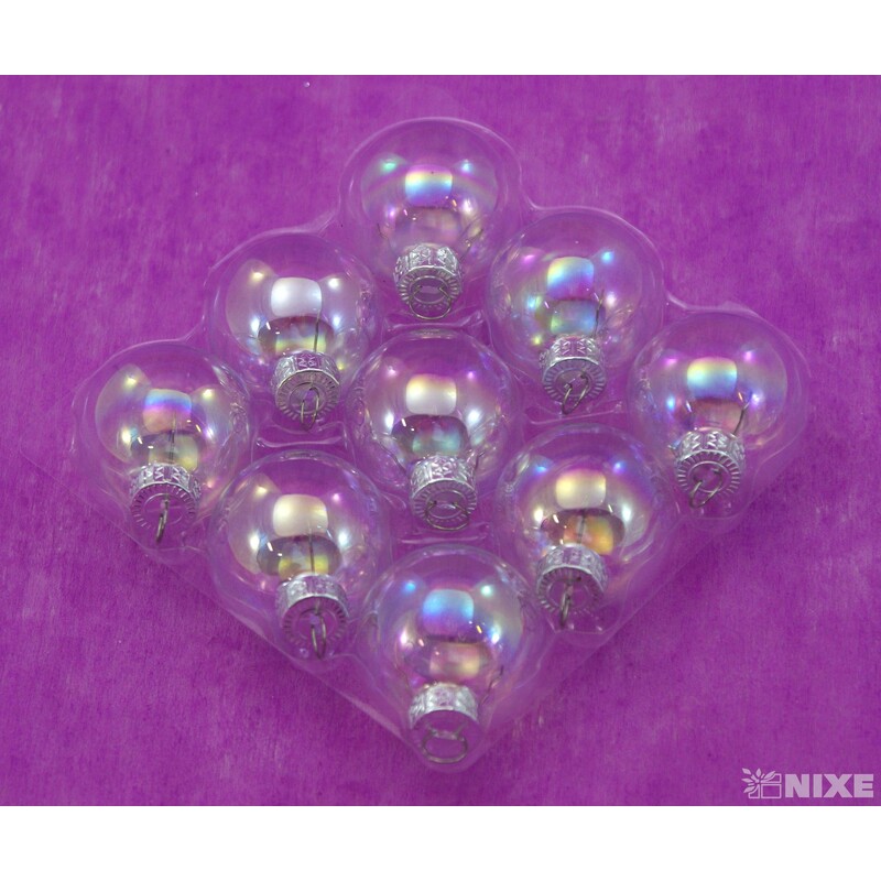 KOULE ZÁVĚS 4cm 36ks*PRŮHLEDNÁ