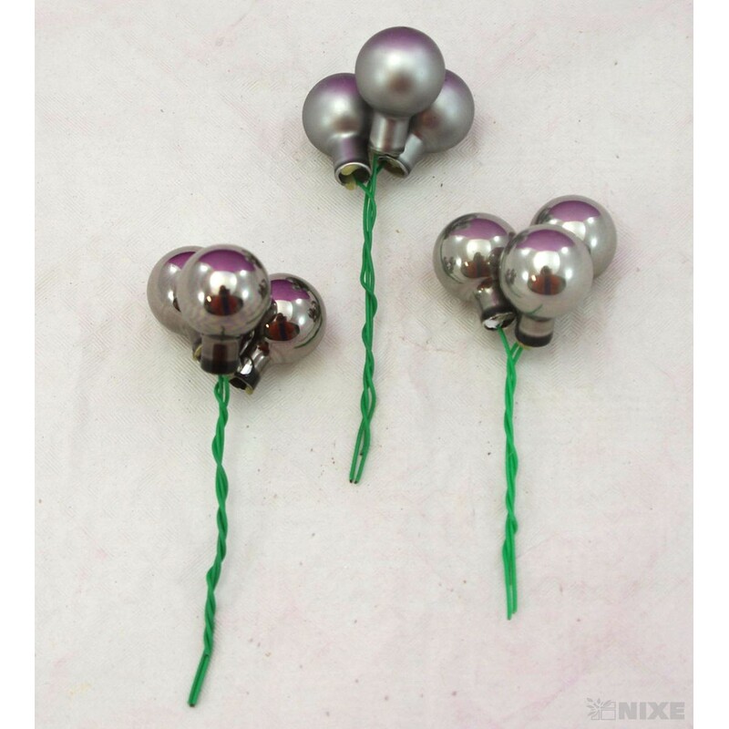 KOULE NA DR. 2x10,5cm 144ks MIX*ŠEDÁ