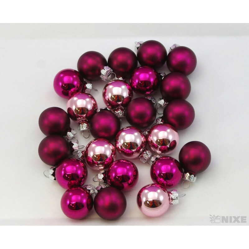 KOULE ZÁVĚS 2,5cm 24ks MIX*FIALOVÁ