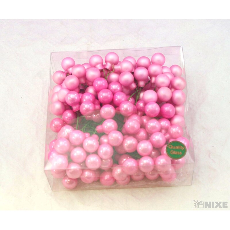 KOULE NA DR. 2x10,5cm 144ks MIX*RŮŽOVÁ