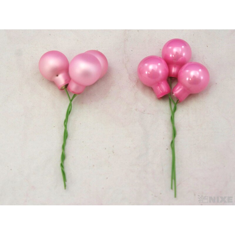 KOULE NA DR. 2x10,5cm 144ks MIX*RŮŽOVÁ