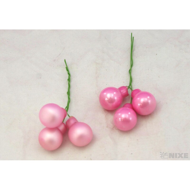 KOULE NA DR. 2x10,5cm 144ks MIX*RŮŽOVÁ