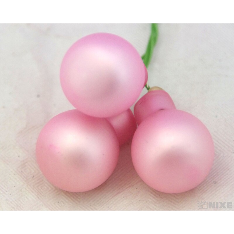 KOULE NA DR. 2x10,5cm 144ks MIX*RŮŽOVÁ