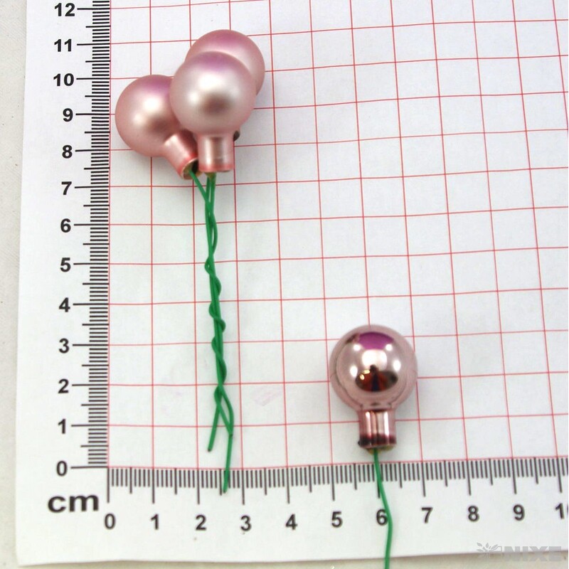 KOULE NA DR. 2x10,5cm 144ks MIX*RŮŽOVÁ