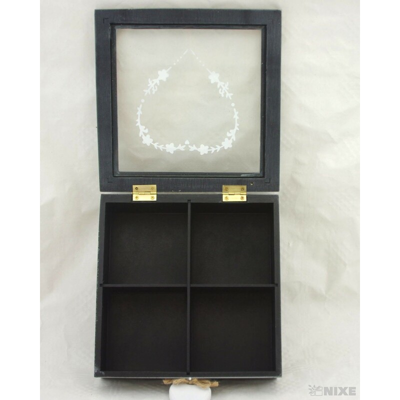 SKŘÍŇKA 18x18x6cm*ŠEDÁ