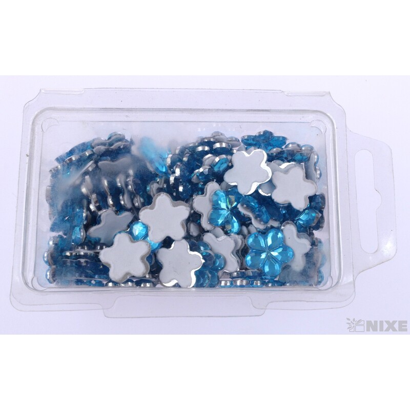 KVÍTEK AKRYL 1,5cm 100ks NALEPOVACÍ*MODRÁ SV.