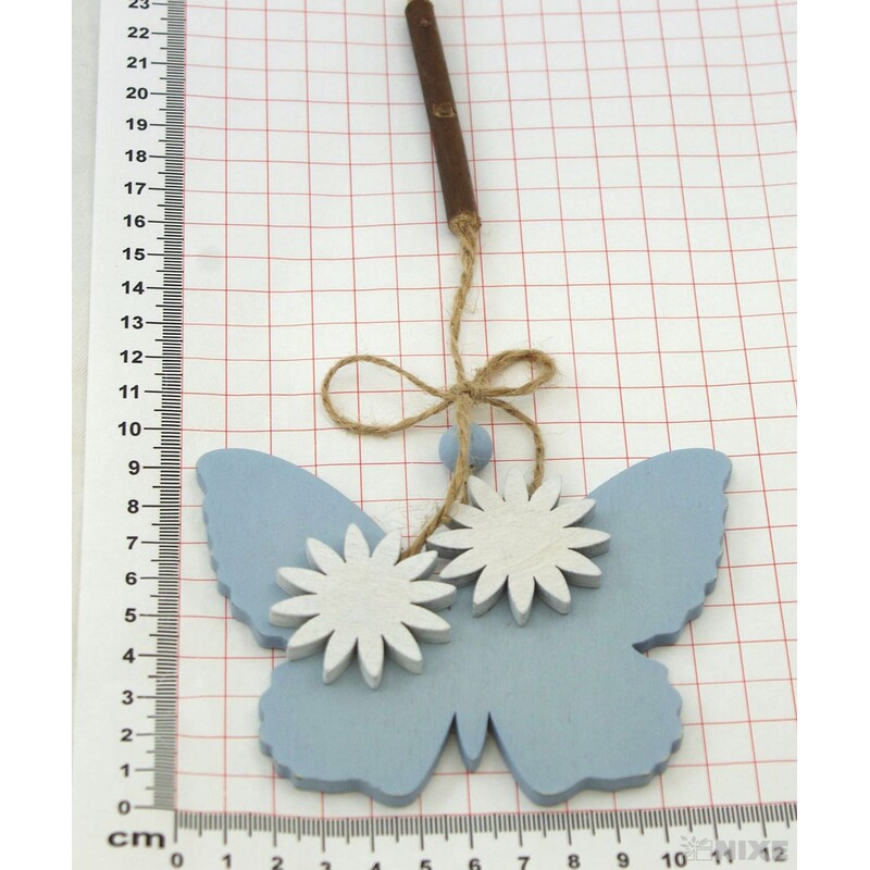 ZÁVĚS D MOTÝL 8x12cm*MODRÁ