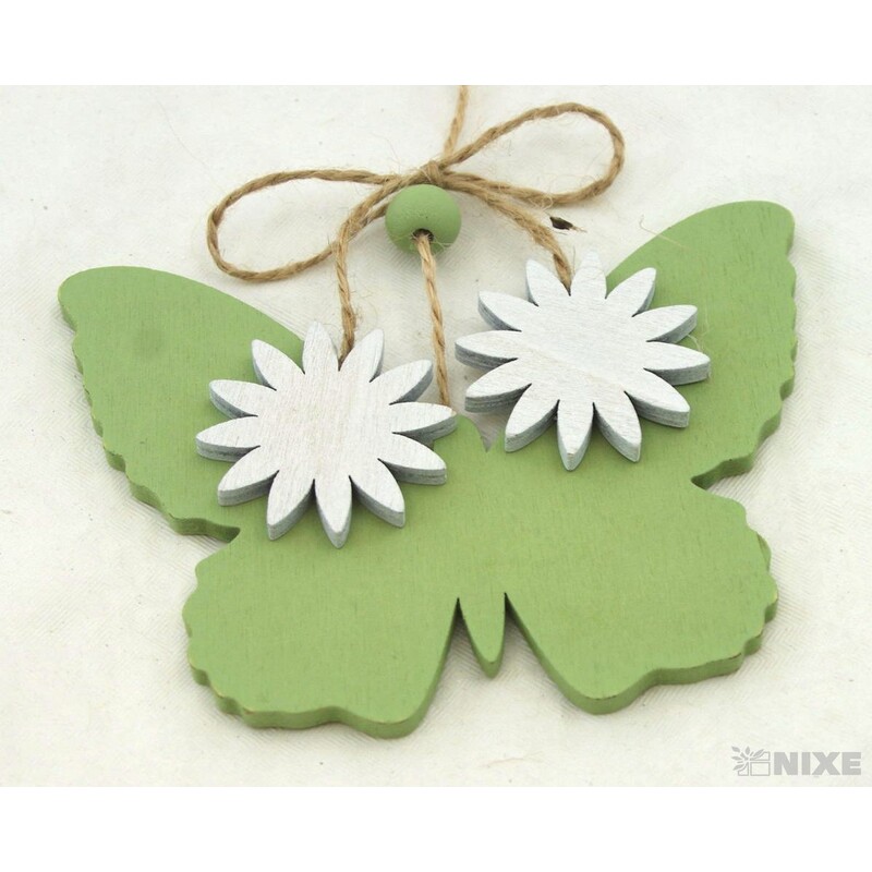 ZÁVĚS D MOTÝL 8x12cm*ZELENÁ