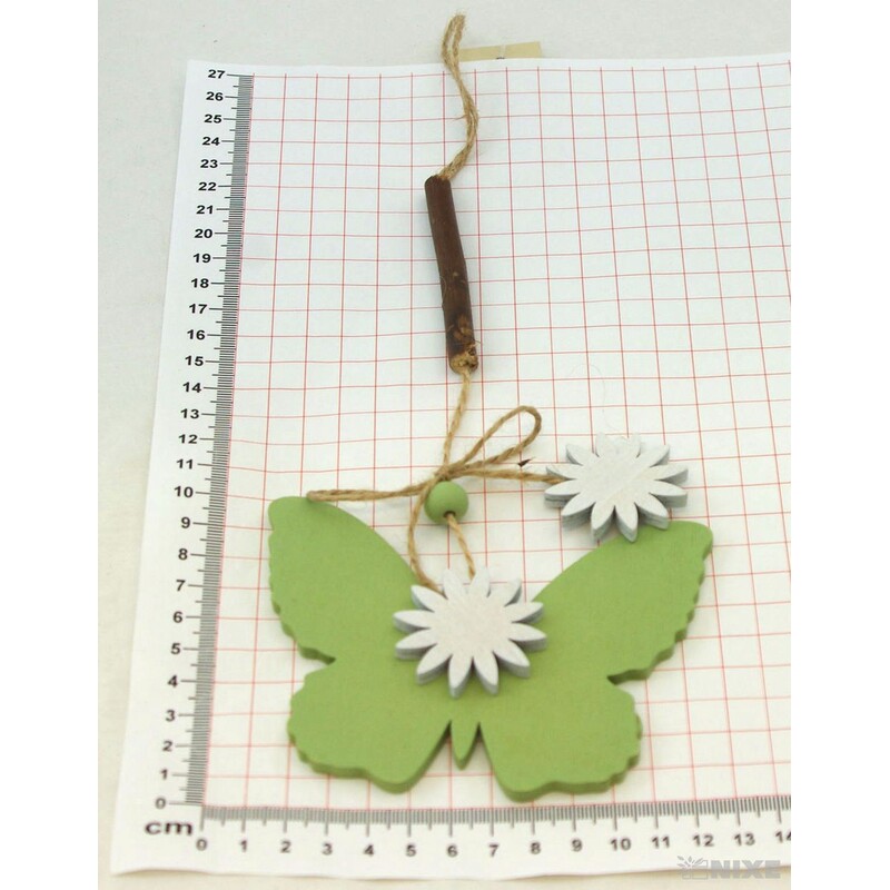 ZÁVĚS D MOTÝL 8x12cm*ZELENÁ