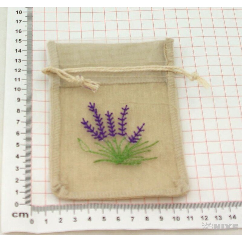 SÁČEK DEKORAČNÍ LEVANDULE 10x13cm*PŘÍRODNÍ