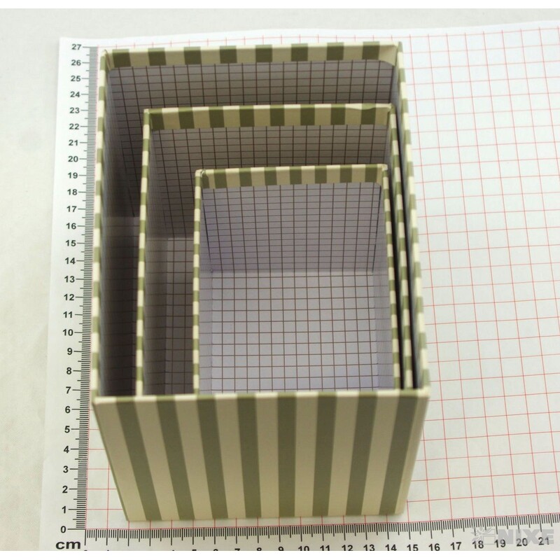 KRABICE 3ks 16x15x13cm 14x12x11 12x10x8*MIX BAREV