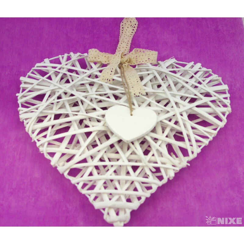 SRDCE ZÁVĚS 35cm*BÍLÁ