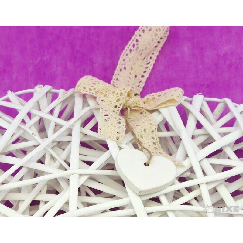 SRDCE ZÁVĚS 30cm*BÍLÁ