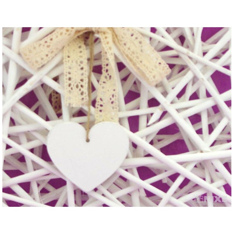 SRDCE ZÁVĚS 40cm*BÍLÁ