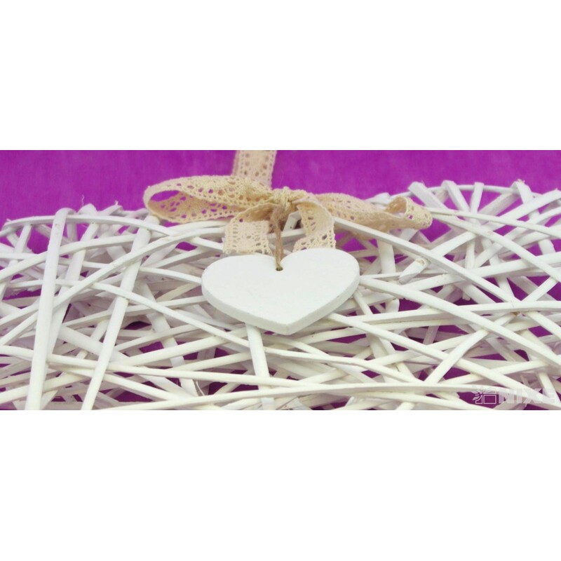 SRDCE ZÁVĚS 40cm*BÍLÁ