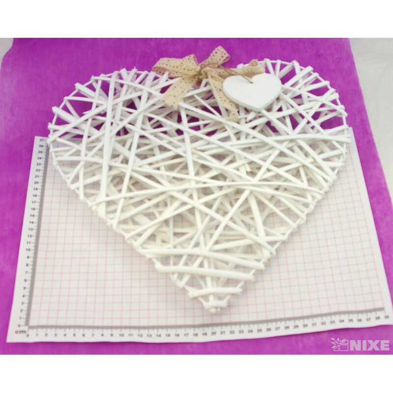 SRDCE ZÁVĚS 40cm*BÍLÁ