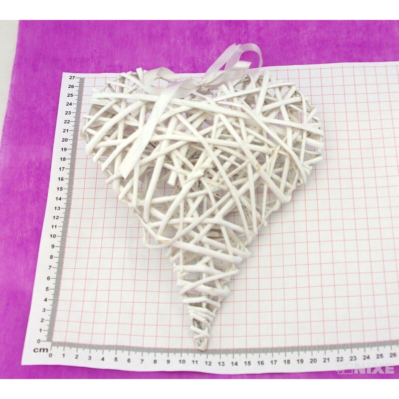 SRDCE ZÁVĚS 25cm*BÍLÁ