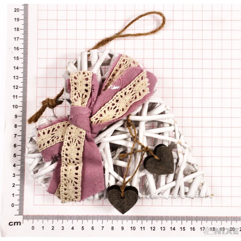 ZÁVĚS SRDCE ZDOBENÉ 19cm*