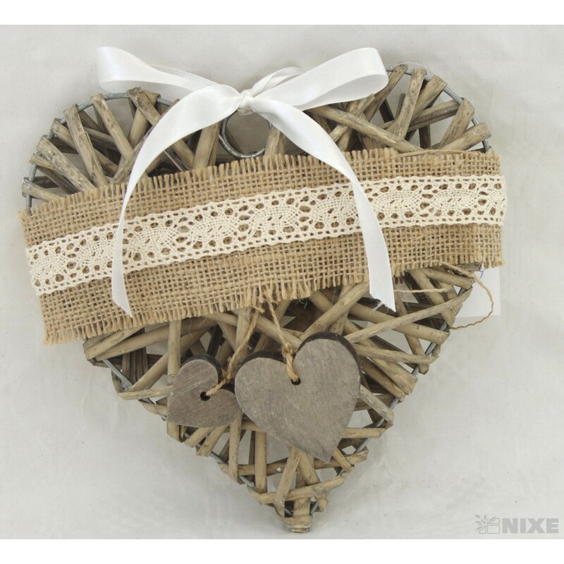 ZÁVĚS SRDCE ZDOBENÉ 19cm*