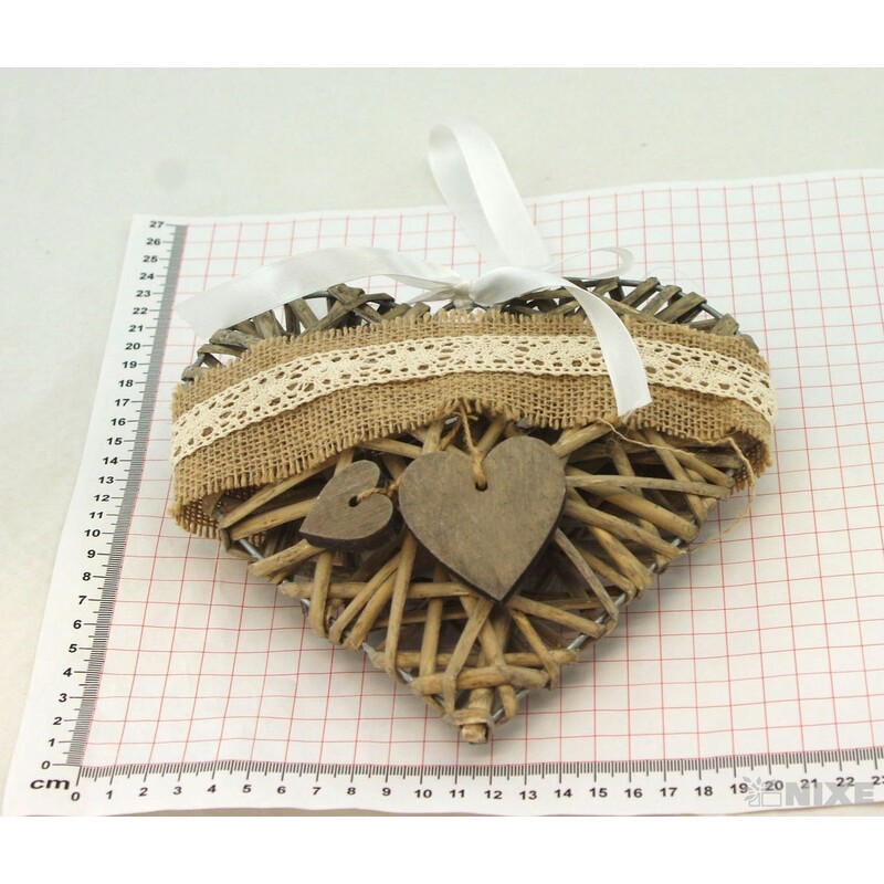 ZÁVĚS SRDCE ZDOBENÉ 19cm*