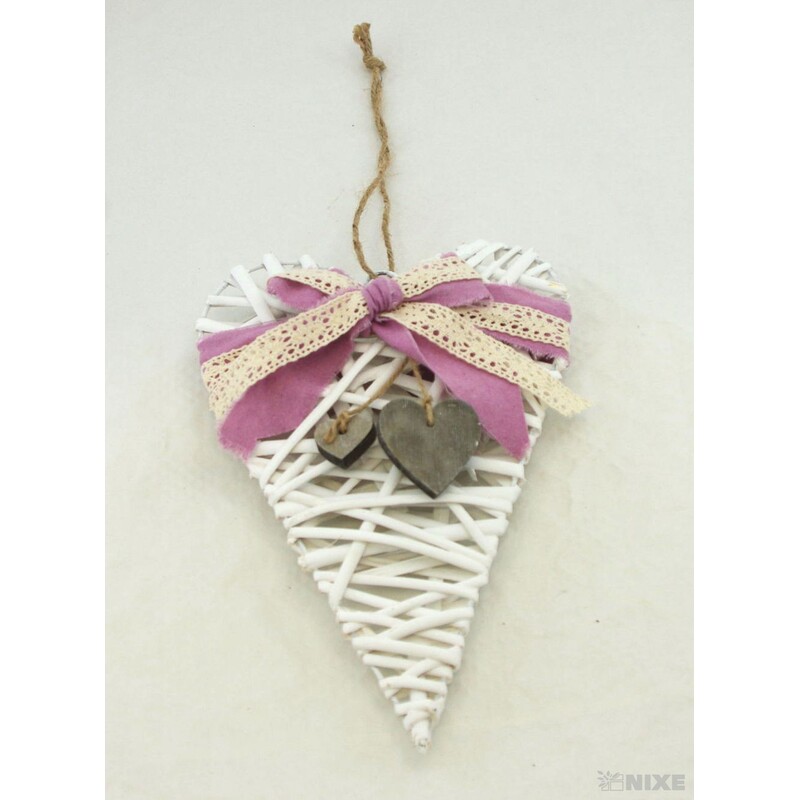 ZÁVĚS SRDCE ZDOBENÉ 30cm*