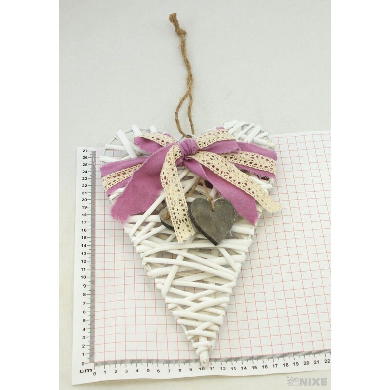 ZÁVĚS SRDCE ZDOBENÉ 30cm*