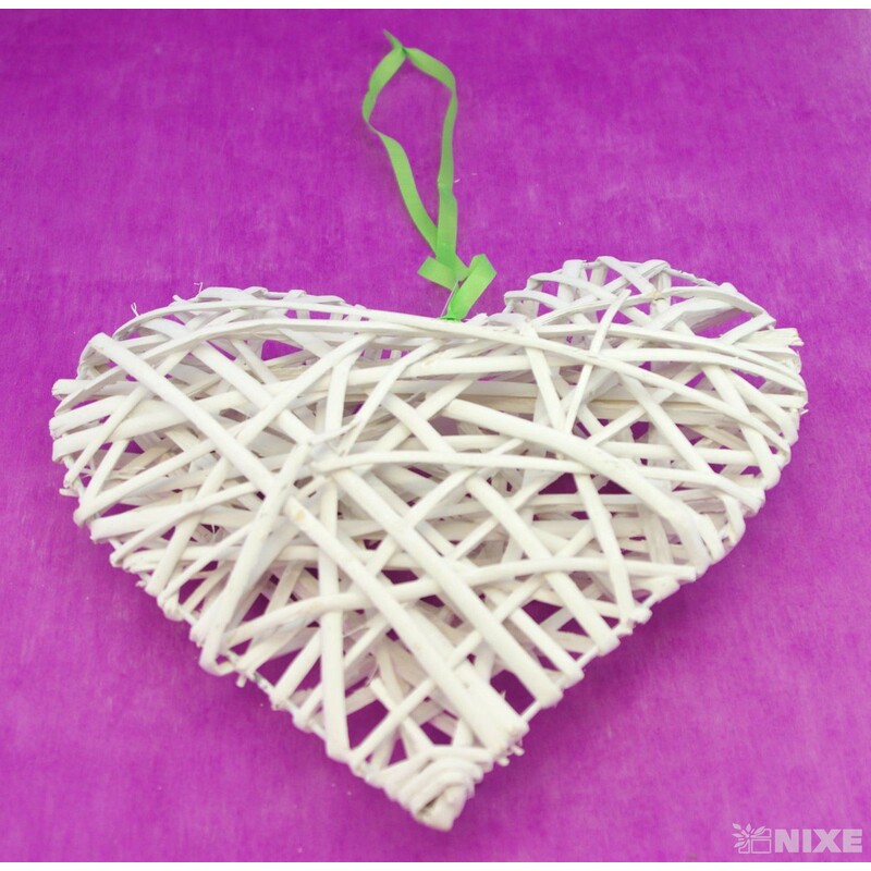 ZÁVĚS SRDCE 29cm*BÍLÁ