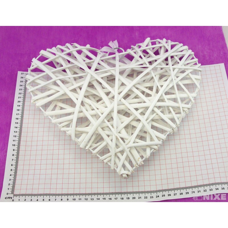 SRDCE ZÁVĚS 35cm*BÍLÁ