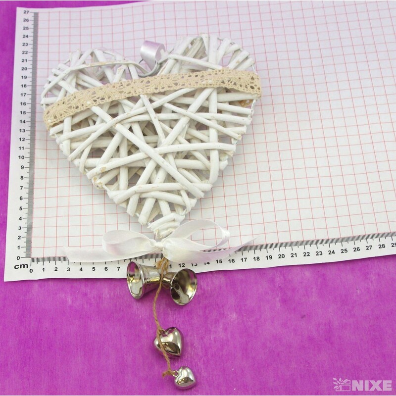 ZÁVĚS SRDCE ZDOBENÉ 20cm*