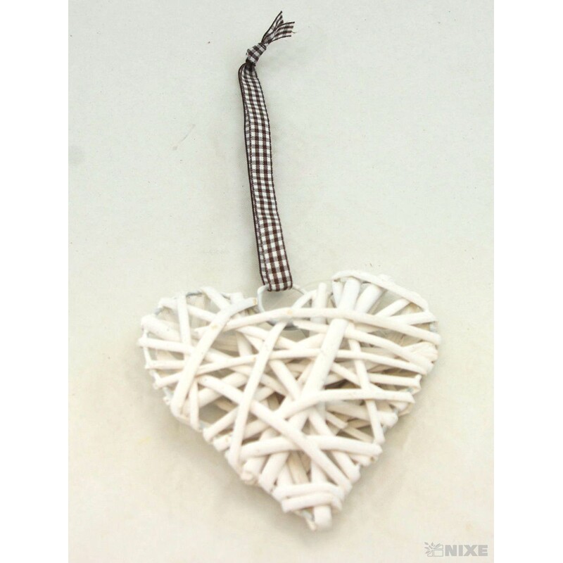 SRDCE ZÁVĚS 12cm*BÍLÁ