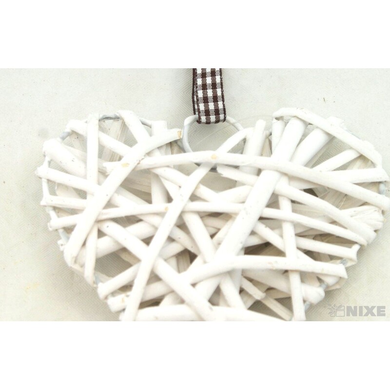 SRDCE ZÁVĚS 12cm*BÍLÁ