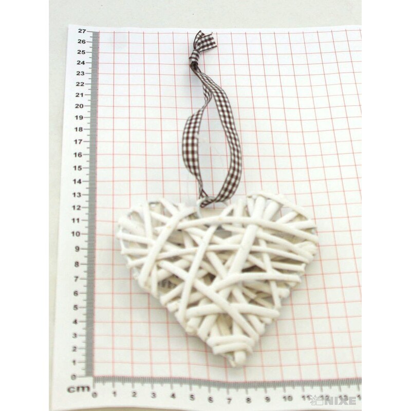 SRDCE ZÁVĚS 12cm*BÍLÁ