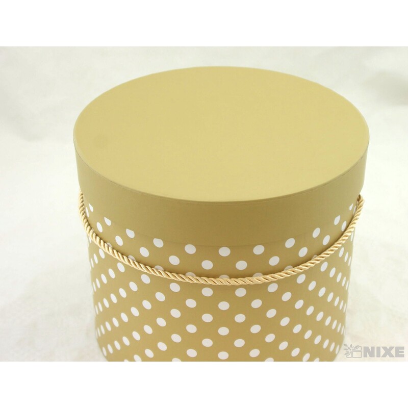 KVĚTINOVÝ BOX PUNTÍK 3ks pr. 21x18cm 18,5x15,5 15x13*ZLATÁ