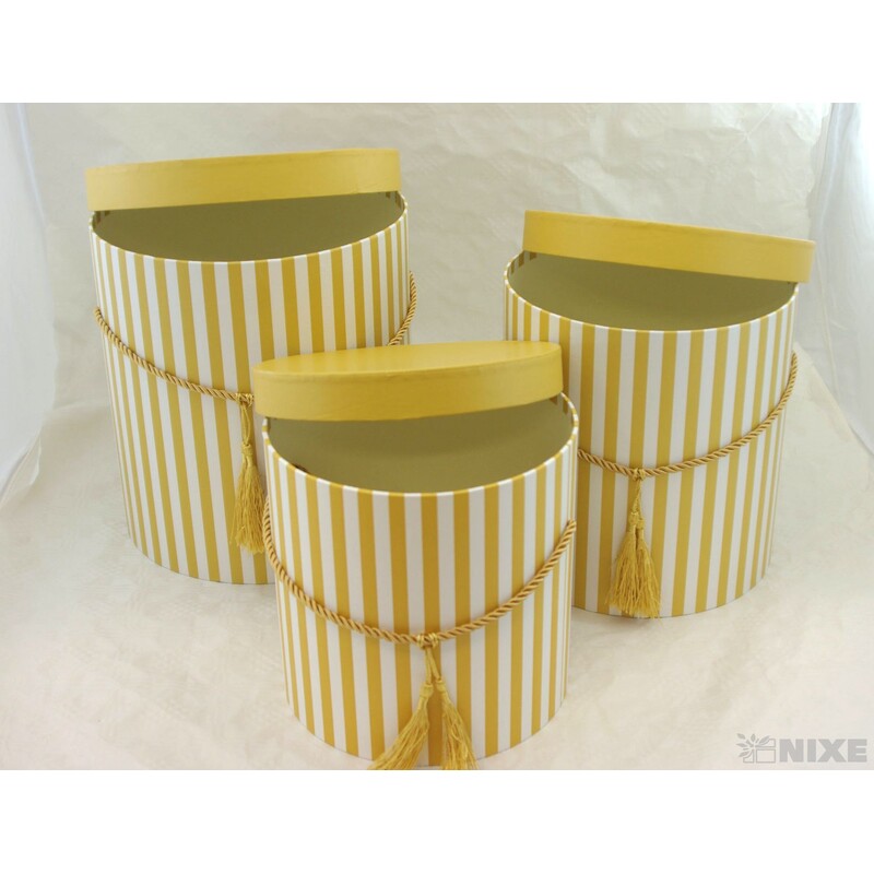 KVĚTINOVÝ BOX PRUH 3ks pr. 23x25cm 20x21 18,5x19*ZLATÁ