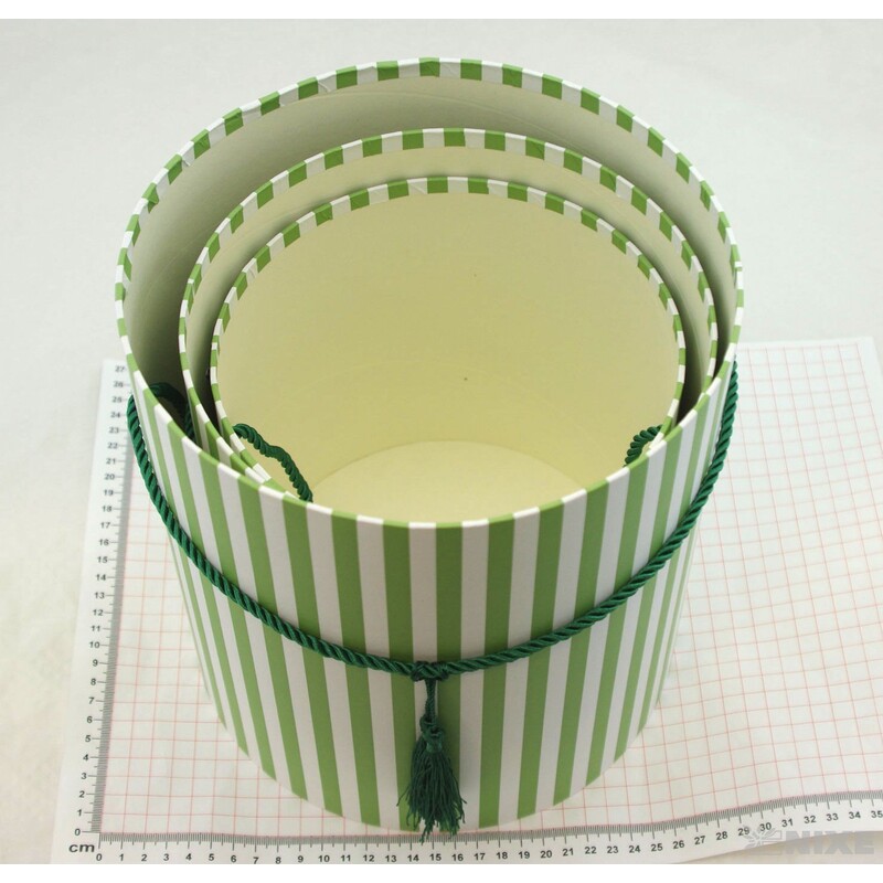 KVĚTINOVÝ BOX PRUH 3ks pr. 23x25cm 20x21 18,5x19*ZELENÁ