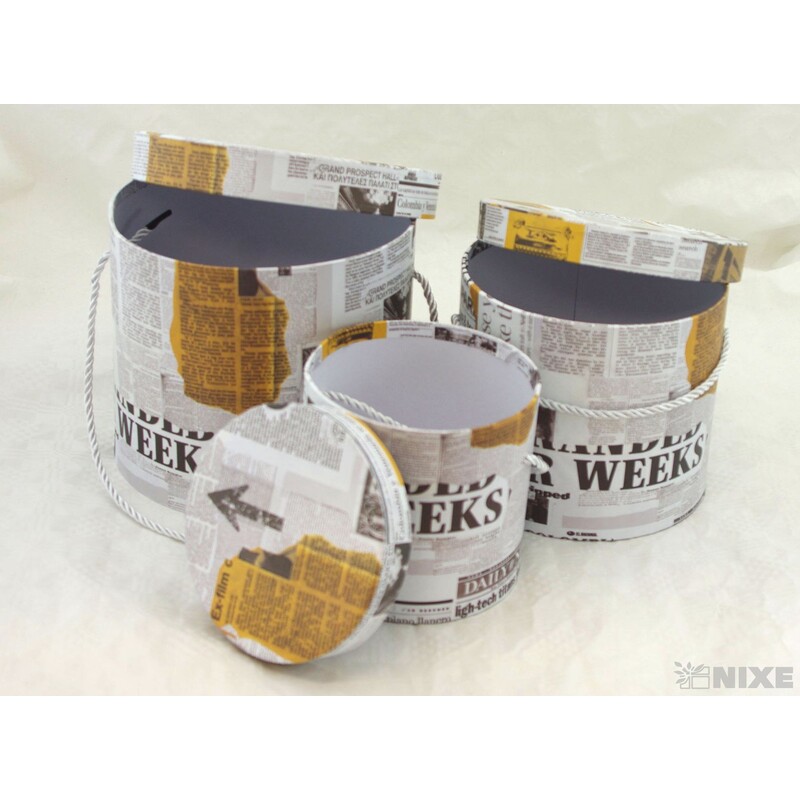 KVĚTINOVÝ BOX NOVINY 3ks pr. 19x16cm 16x14 13x12*