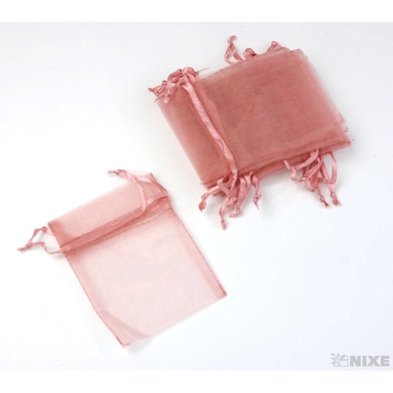 SÁČEK ORGANZA 07x10cm*STARORŮŽOVÁ