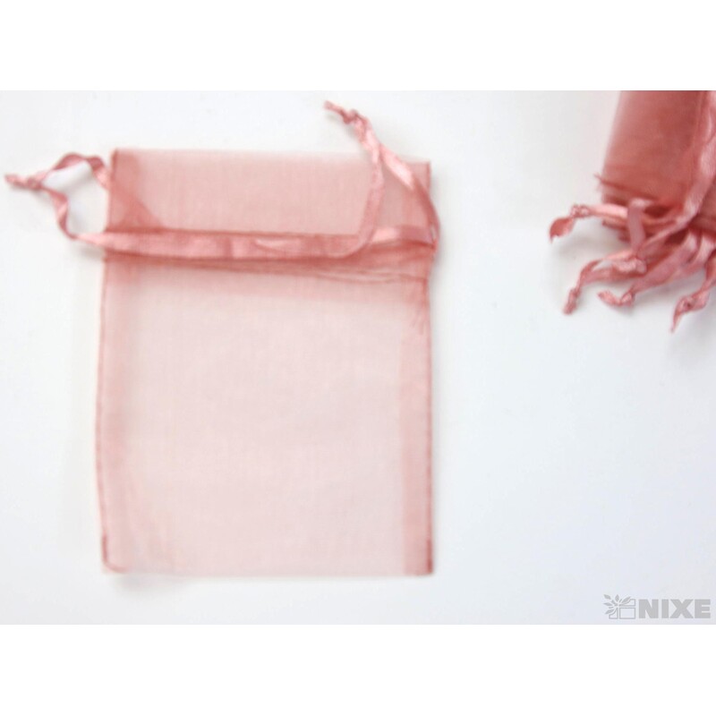 SÁČEK ORGANZA 07x10cm*STARORŮŽOVÁ