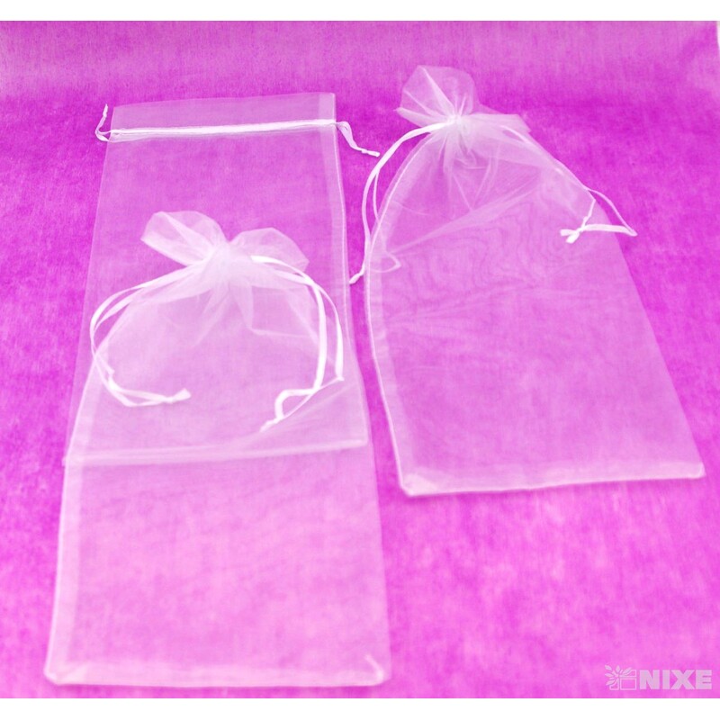 SÁČEK ORGANZA 15x37cm*BÍLÁ