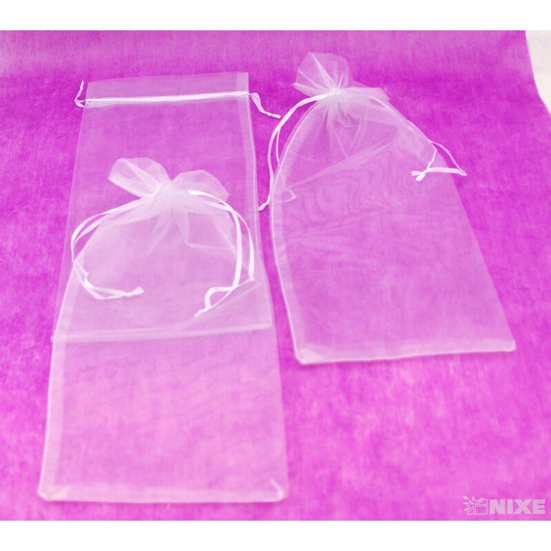 SÁČEK ORGANZA 15x37cm*BÍLÁ