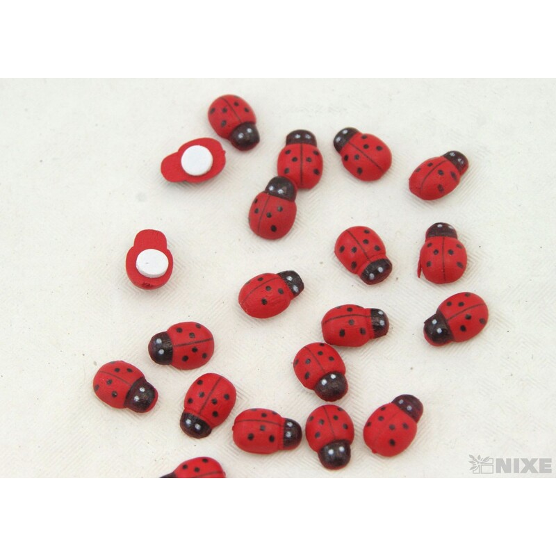 BERUŠKA NALEPOVACÍ 0,9cm 24ks*ČERVENÁ