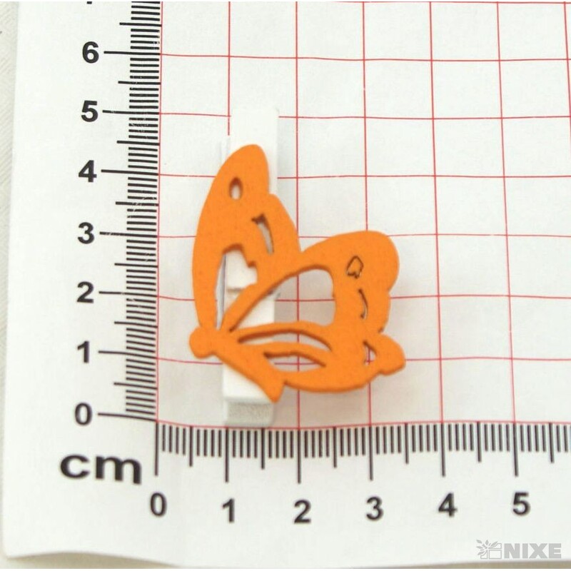 OZDOBNÝ KOLÍČEK MOTÝL 4,5cm 9ks*MIX BAREV