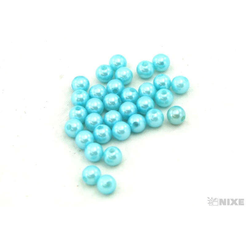 KORÁLKY 10mm cca 104ks*MODRÁ SV.