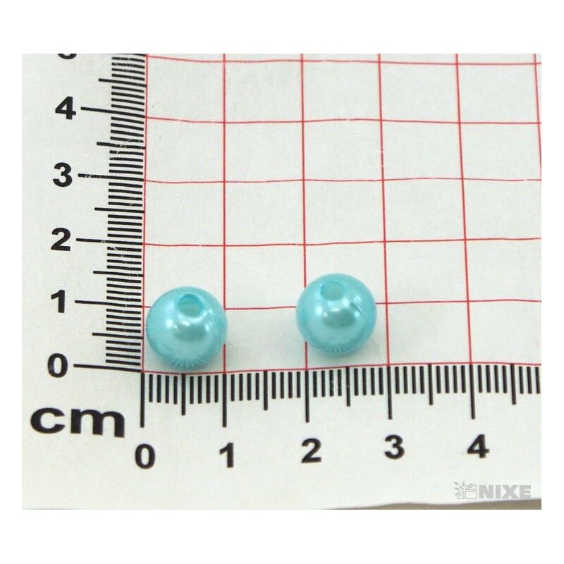 KORÁLKY 10mm cca 104ks*MODRÁ SV.