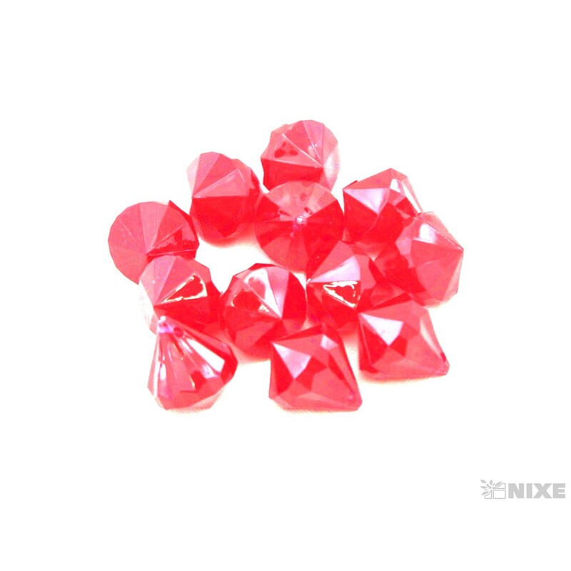 DIAMANTY 25mm 12ks*ČERVENÁ